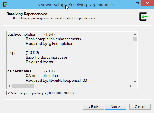 Cygwin Installation